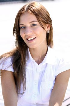 Beautiful young woman. Outdoor portrait