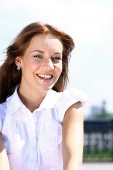 Beautiful young woman. Outdoor portrait
