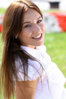 Beautiful young woman. Outdoor portrait