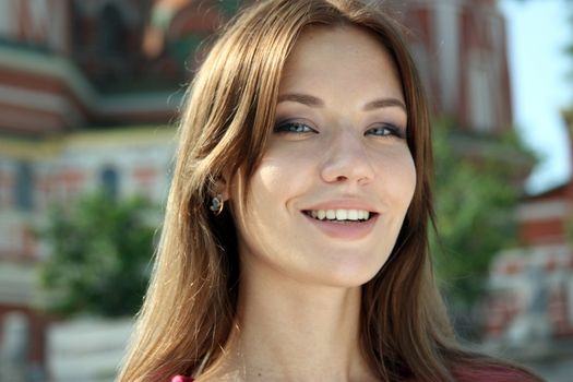 Beautiful young woman. Outdoor portrait
