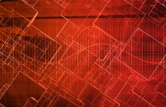 Futuristic Background as a Network Concept Art