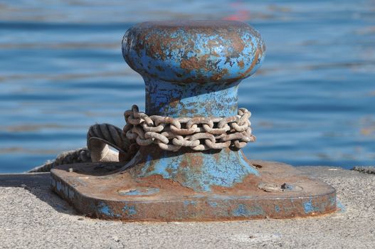 Old ruined Boat anchorage on a very sunny day