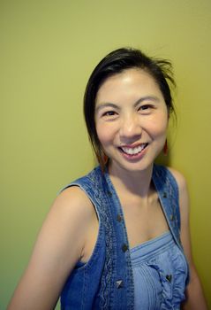 portrait of beautiful  smiling healthy asian woman