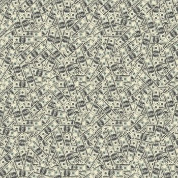 Seamless texture of 100 dollar bills