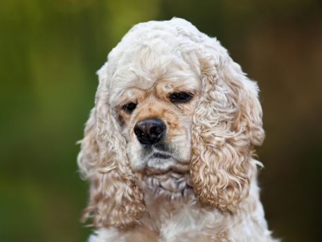 American Cocker Spaniel (1,5 years) on blured background