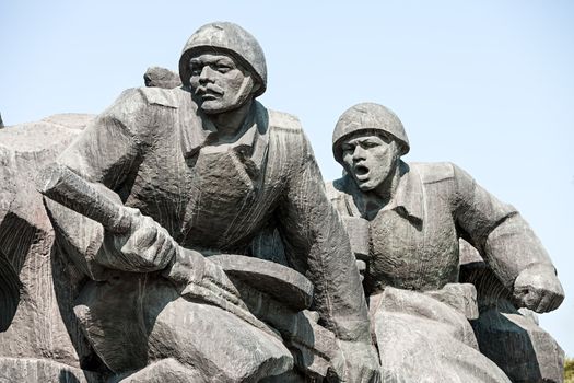 Soviet era WW2 memorial in Kiev Ukraine