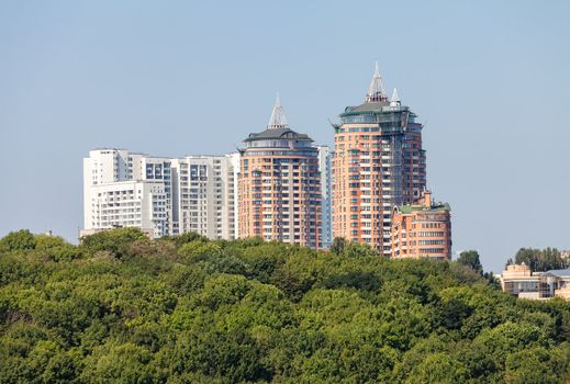 New houses of ancient city Kiev. Ukraine