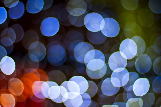 Blurry pattern of bokeh colorful decoration lights.