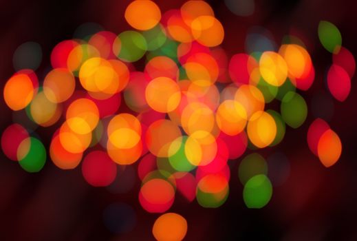 Abstract circular bokeh background of Christmas light