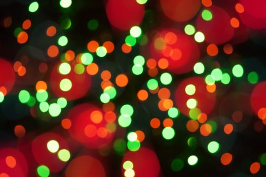 Abstract circular bokeh background of Christmas light