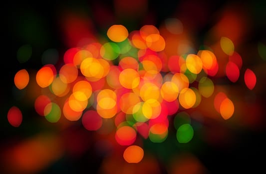 Abstract circular bokeh background of Christmas light