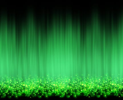 Abstract  green bokeh light background. Intentional motion blur