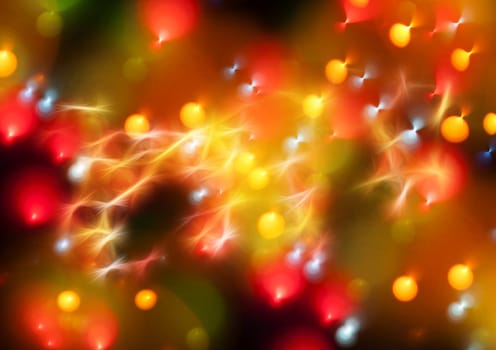 Abstract Festive Lights Background. Christmas and New Year Bokeh blinking background