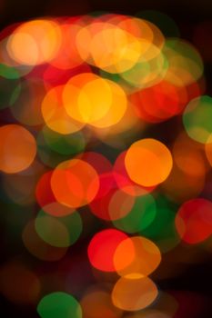 Abstract circular bokeh background of Christmaslight