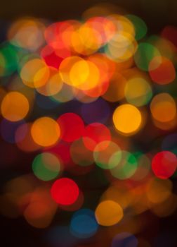 Abstract circular bokeh background of Christmas light