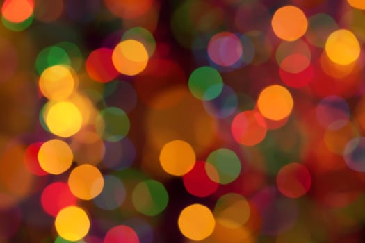 Abstract circular bokeh background of Christmaslight