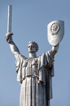 Monumental statue of the "Mother Motherland" devoted the Great Patriotic War