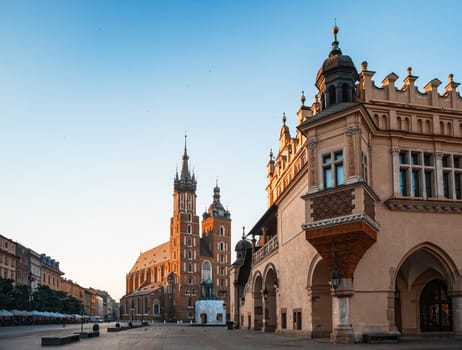 Early morning in old Krakow. Poland, Europe