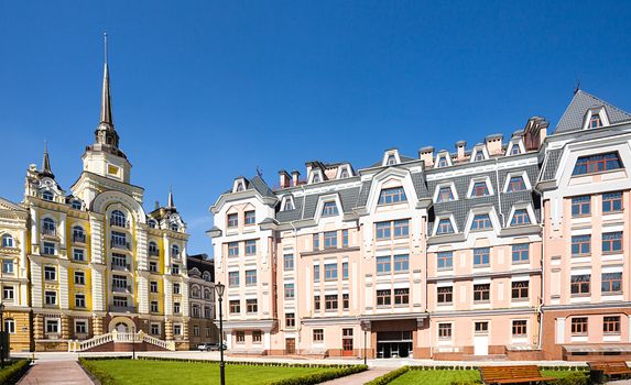 New houses in old Kiev. Ukraine