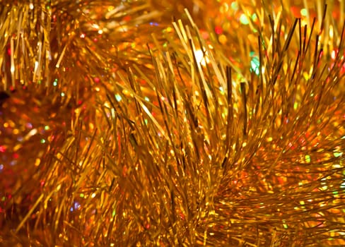 Christmas decoration. Golden soft abstract background