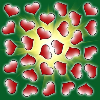 Valentine's day hearts background. Love wrapping paper