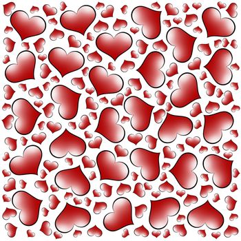 Valentine's day hearts background. Love wrapping paper