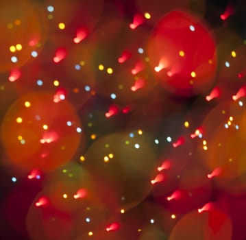 Abstract Festive Lights Background. Christmas and New Year Bokeh blinking background