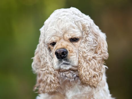 American Cocker Spaniel (1,5 years) on blured background