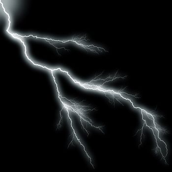 Lightning on black background