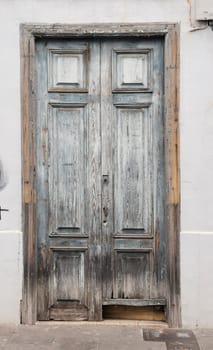 Old ancient weathered door,in Tenerife, Spain