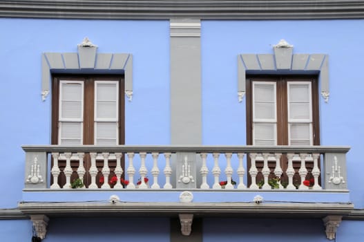 Old ancient balcony in La Laguna, Tenerife, Spain