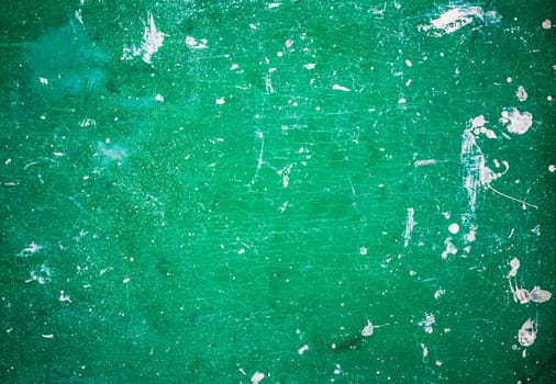 Surface Of Old Wood Paint Over With White And Green