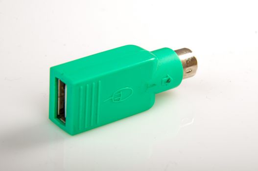 An image of USB to PS2 converter isolated on white