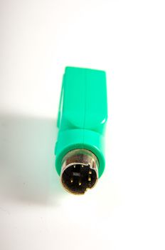 An image of USB to PS2 converter isolated on white