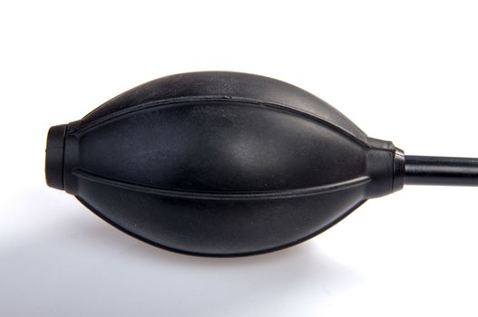 An image of black squeeze buln isolated on white