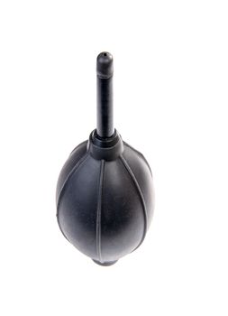 An image of black squeeze buln isolated on white