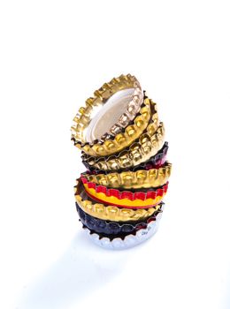 An image of beer bottle cap isolated on white