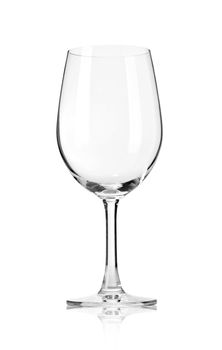 Empty wine glass, isolated on a white background. With clipping path