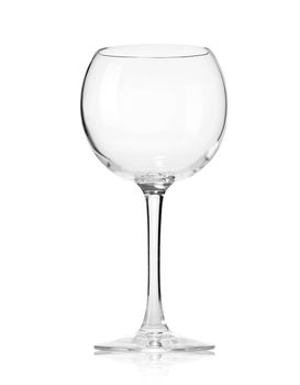 Empty wine glass, isolated on a white background. With clipping path