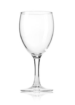 Empty wine glass, isolated on a white background. With clipping path