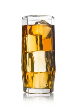 A glass of Ice Tea on white. With clipping path