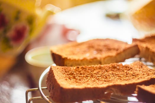 Pile Of Toast For Breakfast