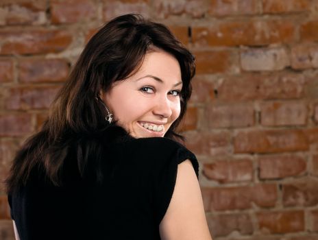 Young woman looking with interest