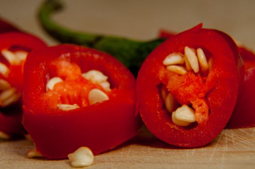 An image of sliced red chilli pepper