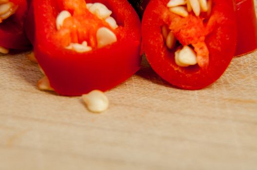 An image of sliced red chilli pepper