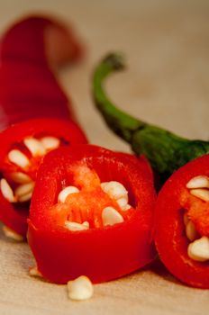 An image of sliced red chilli pepper
