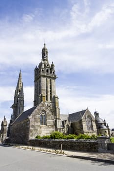 Gothic church in Brittany, France