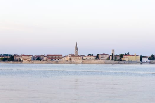 Porec in sunrise lighting
