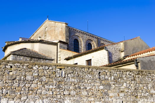 Porec - old Adriatic town in Croatia, Istria region. Popular touristic destination.