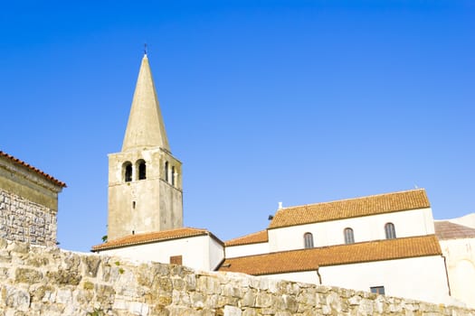 Porec - old Adriatic town in Croatia, Istria region. Popular touristic destination.